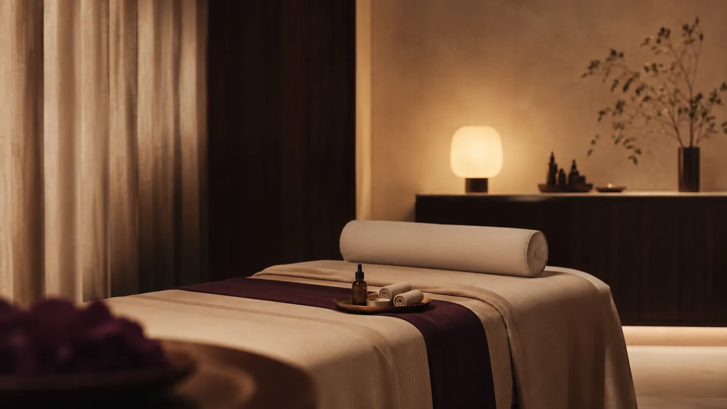 Cabina de Aura Beauty Lab, con luz tenue y ambiente sereno